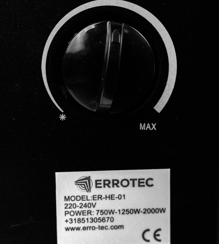 Errotec - Elektrische Convector Kachel - 2000 WATT - closeup